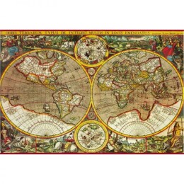 Пъзел Древна карта на света XVII век с 200 елемента