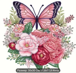 Пеперуда и цветя 25/25 см модел 17